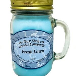 Our Own Candle Company Fresh Linen Scented 13 Ounce Mason Jar Candle