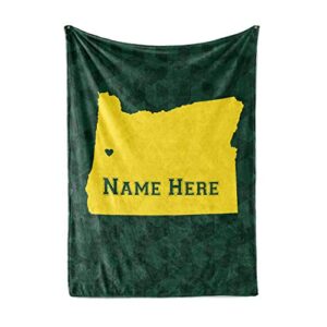 state pride series oregon – personalized custom fleece throw blankets with your family name – eugene edition