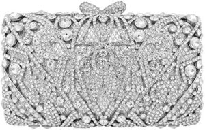 mossmon luxury crystal clutch women rhinestone evening bag for party and wedding