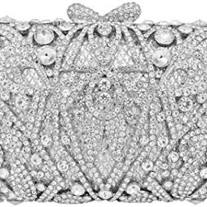 MOSSMON Luxury Crystal Clutch Women Rhinestone Evening Bag for Party and Wedding