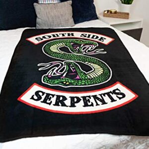 JUST FUNKY Riverdale Southside Serpents Fleece Throw Blanket | Official Riverdale Series Collectible Blanket | Measures 60 x 45 Inches