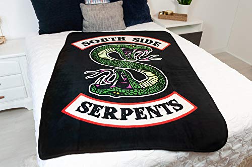 JUST FUNKY Riverdale Southside Serpents Fleece Throw Blanket | Official Riverdale Series Collectible Blanket | Measures 60 x 45 Inches