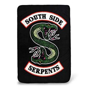 JUST FUNKY Riverdale Southside Serpents Fleece Throw Blanket | Official Riverdale Series Collectible Blanket | Measures 60 x 45 Inches