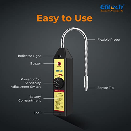 Elitech WJL-6000 Freon Leak Detector Halogen Gas Tester HVAC Refrigerant AC Sniffer R22 R410A R134A