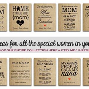 Personalized Christmas Gifts for Mom, Mother Daughter Gifts, Birthday, Anniversary: My Greatest Blessings Call Me MOM, Burlap Print -"MOM" CAN BE CHANGED TO ANY NAME! (UP TO 20 NAMES & DATES!)