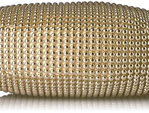 Jessica McClintock womens Staci Mesh Wristlet Pouch Evening Handbag, Light Gold, One Size US