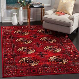 safavieh vintage hamadan collection 8′ x 10′ red / multi vth212a oriental traditional persian non-shedding living room bedroom dining home office area rug