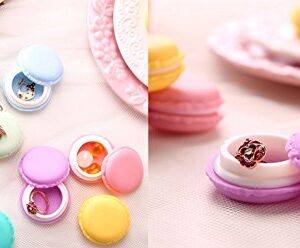 Coolrunner Macaron Case, Mini Macaron Box, Macaron Jewelry Box, Macaron Cute Pill Box, Colorful Macaron Jewelry Storage Box, Shape Storage Box Candy Cute Pill Organizer Case Container(6 PCS)