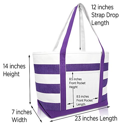 DALIX Monogrammed Beach Bag and Totes for Women Personalized Gifts Purple R