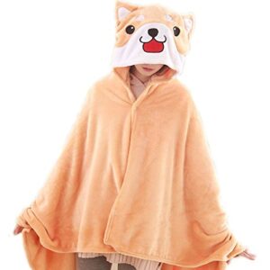 FUYU Cute Dog Cloak Blanket Soft Plush Throw Blanket Shiba Inu Cosplay Cloak