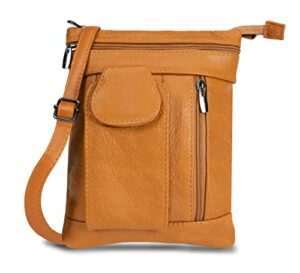 krediz soft genuine leather crossbody bag- women backpack fashion purse – shoulder bags- crossover travel handbag purse for women (regular, light brown)