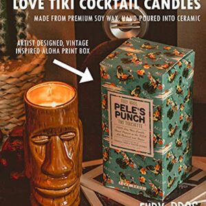 Tiki Torchette Candles from Fury Bros. | A 70-Hour Transport to The Tropics | Polynesian Painkiller - Pineapple, Coconut Cream, and Rum |Soy Wax, Vegan Friendly | Hand Poured in The USA, 12 oz