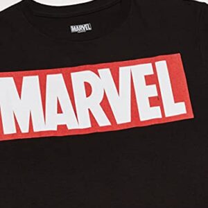 Marvel Men's Comics Simple Classic Logo T-Shirt, Black, Medium