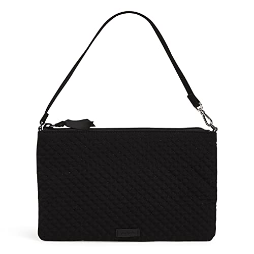 Vera Bradley Women's Microfiber Convertible Wristlet With RFID Protection, Classic Black, One Size