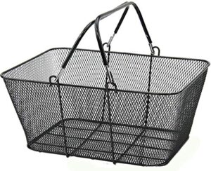 custom shopping basket wire mesh market gift store black lot of 12 new