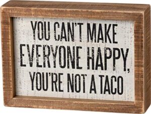 primitives by kathy not a taco inset sign, 5×7 inches, wooden
