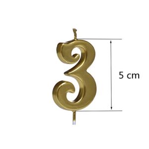 Bailym Gold 30th Birthday Candles,Number 30 Cake Topper for Party Decoration