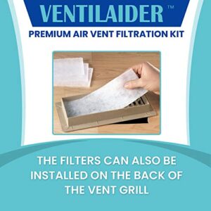 Ventilaider Complete Air Vent Filter Set 20" x 84" Electrostatic Media With 126" of Installation Tape 35+ Filters per Roll for HVAC, AC & Heating Intake Registers & Grilles to Reduce Dust and Allergy