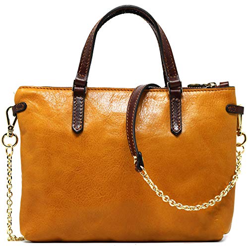 Floto Sesto Leather Crossbody Bag Women's Handbag Shoulder Bag (Yellow)