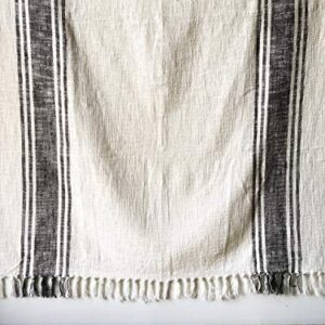 Black & White Striped Throw Blanket