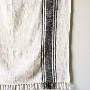 Black & White Striped Throw Blanket