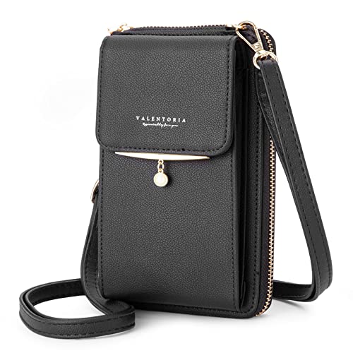 Valentoria Small Crossbody Bag Cell Phone Purse Wallet Leather Card Slot Clutch for Women