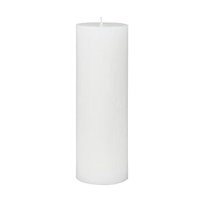 zest candle pillar candles, 3 by 9-inch, white citronella