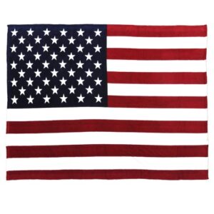 oversized usa flag fleece throw blanket, 60 inch x 80 inch red/white/blue