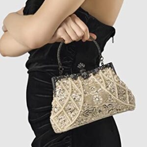 BABEYOND Evening Clutch Purses for Women - 1920s Accessories for Women Gatsby Evening Bag Vintage Beaded Sequin Pearl Clutch