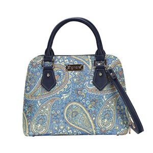 signare tapestry hand & shoulder bag for women |fashionable cross body bag purses for woman |satchel bag for women girls teen with paisley design|conv-pais