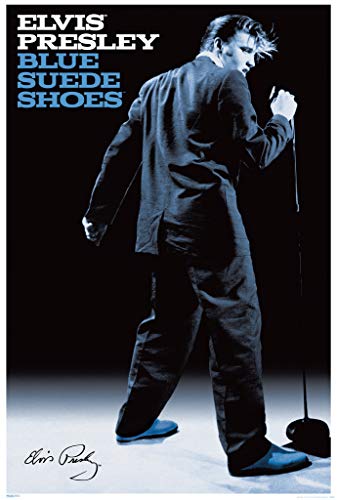 Pyramid America Elvis Presley Blue Suede Shoes Cool Wall Decor Art Print Poster 24x36