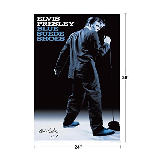 Pyramid America Elvis Presley Blue Suede Shoes Cool Wall Decor Art Print Poster 24x36