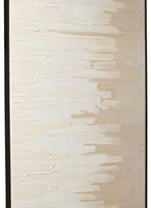 Signature Design by Ashley Jennaya Modern Abstract Framed Hand Painted Wall Art, 60 x 30, Beige, Living Room