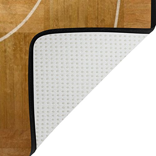 My Daily Basketball Court Area Rug 4 x 6 Feet, Living Room Bedroom Kitchen Decorative Unique Lightweight Printed Rugs Carpet