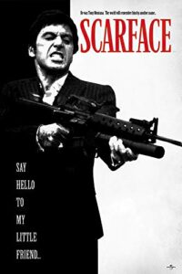 scarface movie poster, say hello to my little friend, size 24×36 (gangster poster)