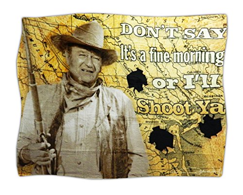 Midsouth Products Tongtai John Wayne I'll Shoot You 50x60 Throw Blanket