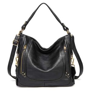 kasqo hobo bags for women,large ladies purses and handbags vegan leather shoulder bags fashion satchel bag tote bags