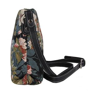 Signare Tapestry Women Mini Satchel Cross-body Bag with Peony Flower (XB02-PEO)