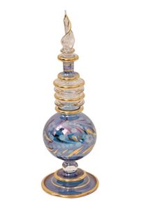 craftsofegypt egyptian perfume bottles single large hand blown decorative pyrex glass vial height inch 7.75 inch (20 cm)