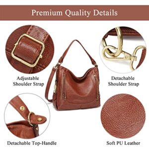 Kasqo Hobo Bags for Women,Large Ladies Purses and Handbags Vegan Leather Shoulder Bags Fashion Satchel Bag Tote Bags