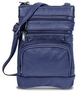 krediz genuine leather cross body handbag- multi pocket women’s purses with adjustable strap-travel ladies shoulder bags
