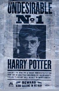 trends international the wizarding world: harry potter – undesirable wall poster, 22.375″ x 34″, unframed version