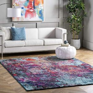 nuloom reva colorful abstract area rug, 5′ x 8′, multi