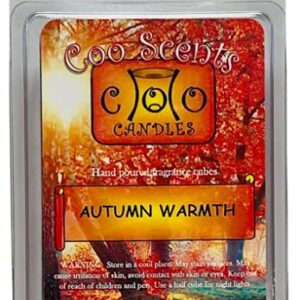 6 Pack Highly Scented Soy Blend Candle Wax Bar Melts - Woodsy Fall Outdoor Pack - Cedar Wood, Cedar & Saffron, Campfire Smoke, Apples & Oak, Frosty Pine, Autumn Warmth