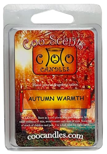 6 Pack Highly Scented Soy Blend Candle Wax Bar Melts - Woodsy Fall Outdoor Pack - Cedar Wood, Cedar & Saffron, Campfire Smoke, Apples & Oak, Frosty Pine, Autumn Warmth