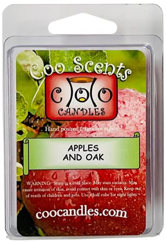 6 Pack Highly Scented Soy Blend Candle Wax Bar Melts - Woodsy Fall Outdoor Pack - Cedar Wood, Cedar & Saffron, Campfire Smoke, Apples & Oak, Frosty Pine, Autumn Warmth