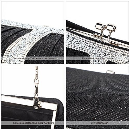 YOJOY Rhinestone Clutch Purses for Women Purses and Handbags Formal Wedding Party Prom Purse Money Bags