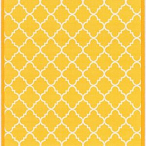 Well Woven Kings Court Brooklyn Trellis Modern Gold Geometric Lattice 3'3" x 4'7" Indoor/Outdoor Area Rug