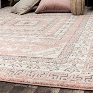 Rugs America Harper HY40A Carnation Transitional Vintage Area Rug, 5'x7'