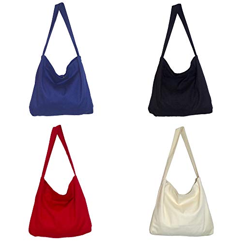Canvas Bag with Magnetic Snap Large Size Simple Design Thick and Sturdy